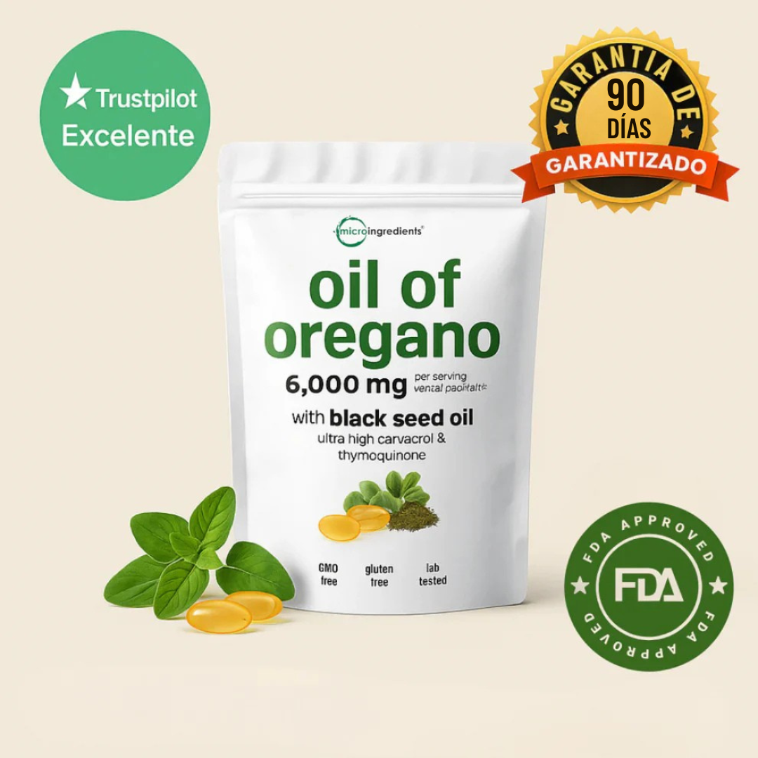 Cápsulas blandas de aceite de orégano